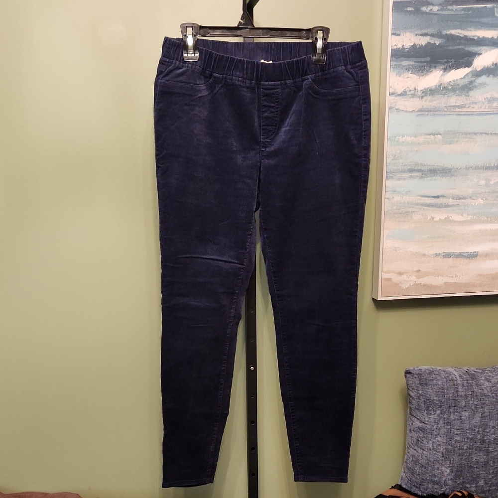 Eileen Fisher Dark Blue Pull On Corduroy Pants